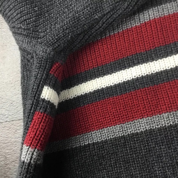 Eddie Bauer striped half zip long sleeved shirt - Picture 4 of 8